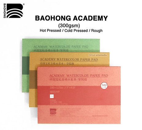  Giấy vẽ (xấp 5 tờ A5) Baohong 300gsm 100% Cotton cho học sinh/sinh viên 