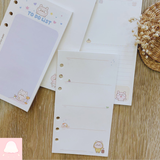  Giấy refill màu dễ thương cho sổ còng A6 6 lỗ 