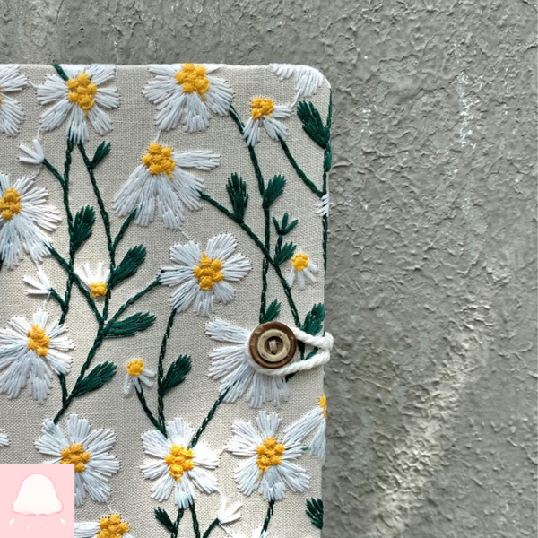  Bullet Journal handmade - Sổ tay A6, bìa vải thêu tay phong cách Vintage 