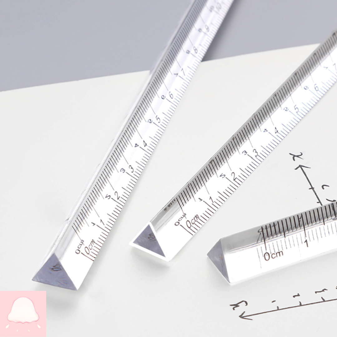  Thước kẻ trong suốt hình tam giác 