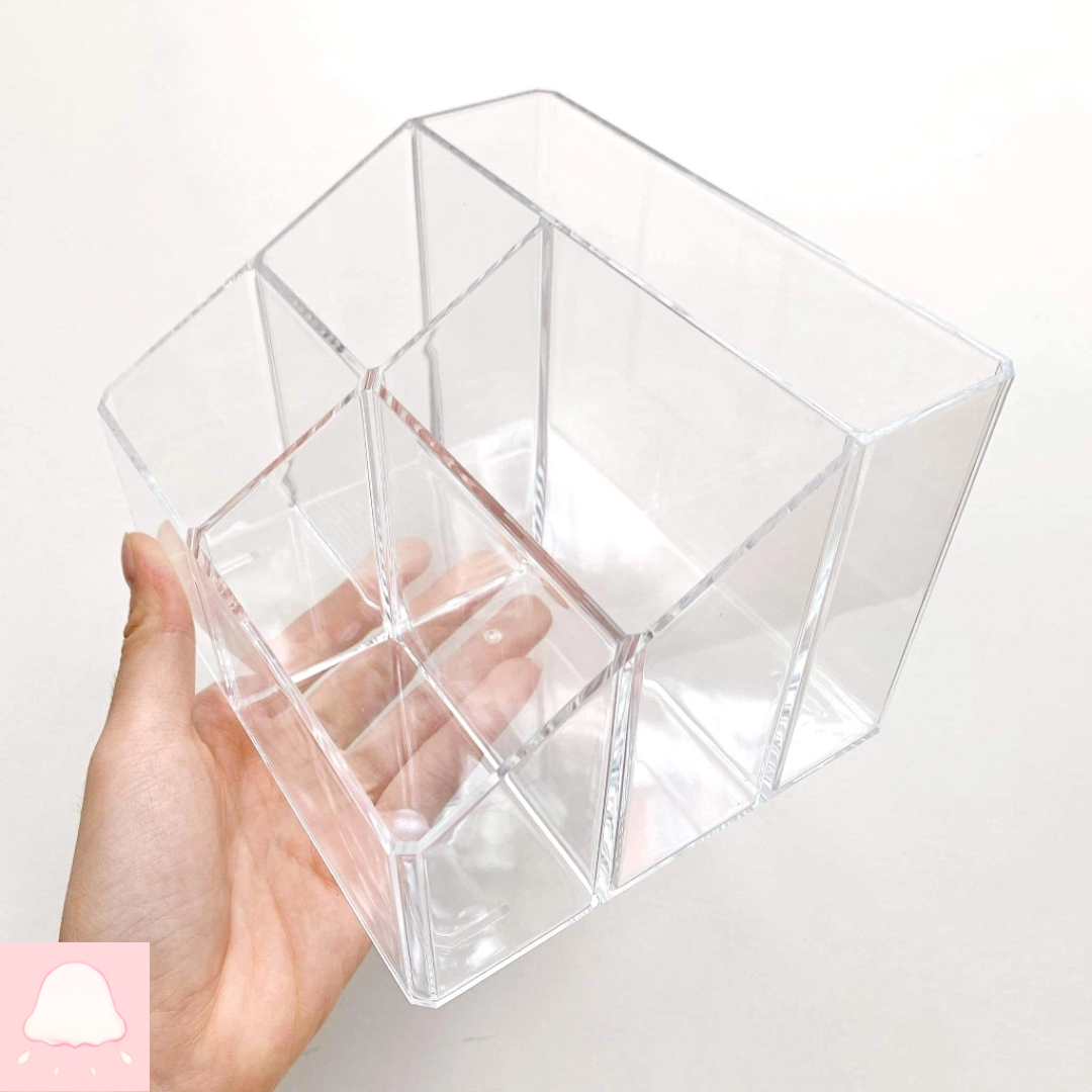  Hộp đựng bút acrylic  5 ngăn trong suốt 