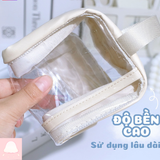  Túi đựng viết trong suốt cỡ lớn chống thấm nước phong cách Hàn Quốc 