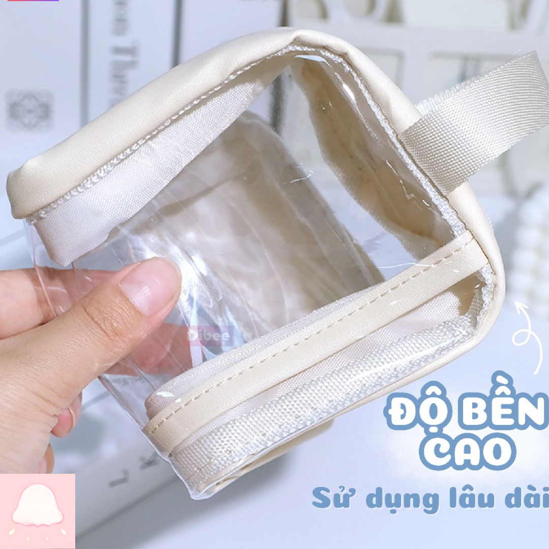  Túi đựng viết trong suốt cỡ lớn chống thấm nước phong cách Hàn Quốc 