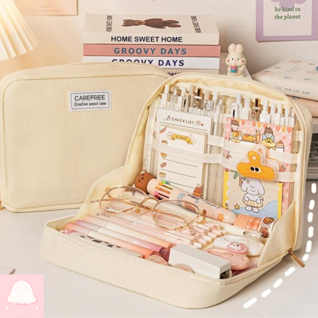  Túi đựng viết sức chứa lớn, cặp sách nhỏ gọn nhiều ngăn nhiều màu sắc dễ thương 