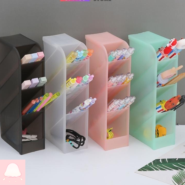  Hộp đựng bút 4 tầng để bàn, kệ đựng bút phụ kiện văn phòng phẩm 4 tầng đa năng 