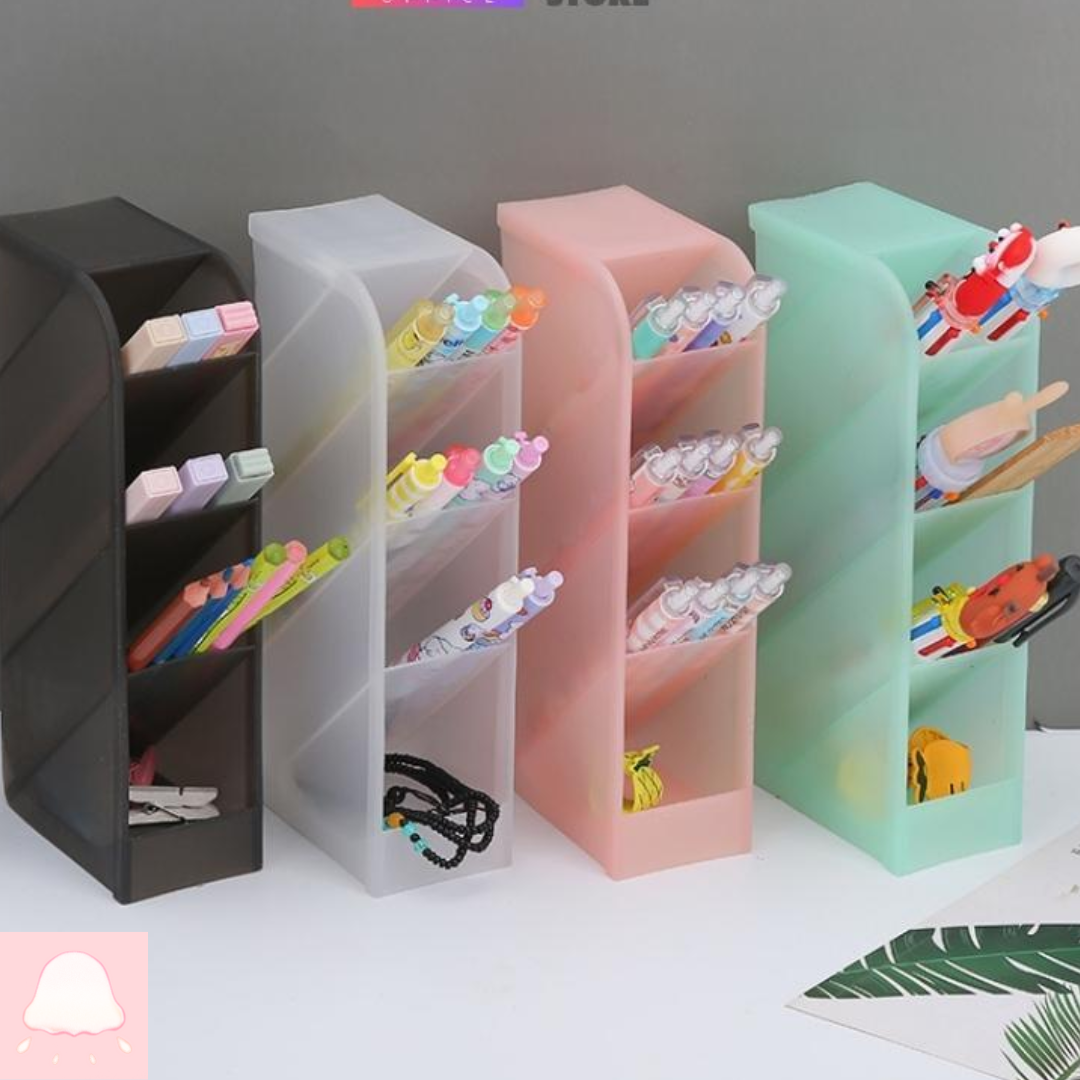  Hộp đựng bút 4 tầng để bàn, kệ đựng bút phụ kiện văn phòng phẩm 4 tầng đa năng 