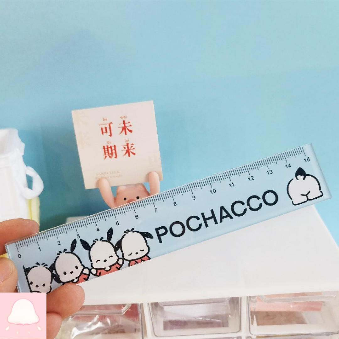  Thước Đo màu Acrylic Họa Tiết Hoạt Hình Shin-chan Dễ Thương Cho Học Sinh 