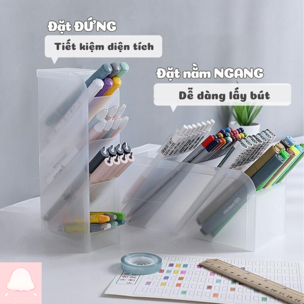  Hộp đựng bút 4 tầng để bàn, kệ đựng bút phụ kiện văn phòng phẩm 4 tầng đa năng 