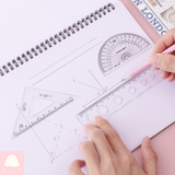  Bộ 4 thước eke khác nhau đóng túi dễ thương 