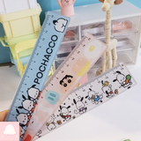  Thước Đo màu Acrylic Họa Tiết Hoạt Hình Shin-chan Dễ Thương Cho Học Sinh 