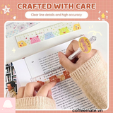  Thước kẻ mica trong suốt in hình dễ thương 15cm 