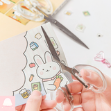  Kéo cắt giấy trong suốt sắc bén, tiện lợi, kéo cắt thủ công, đồ dùng văn phòng 