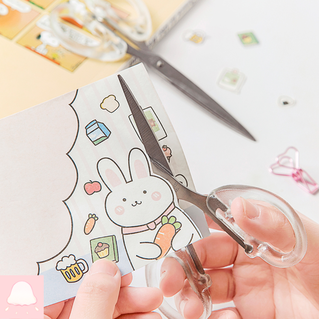  Kéo cắt giấy trong suốt sắc bén, tiện lợi, kéo cắt thủ công, đồ dùng văn phòng 