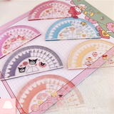  Bộ Thước Đo Lường Acrylic Hình Vuông / Tròn Dễ Thương Dành Cho Học Sinh Tiểu Học / Tiểu Học 