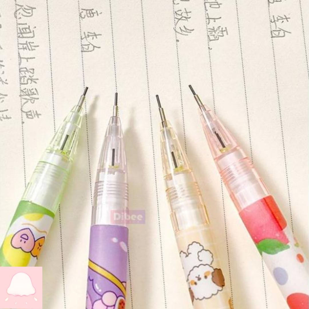  Bút chì kim bấm đầu ngòi 0.5mm cao cấp, hình in dễ thương 