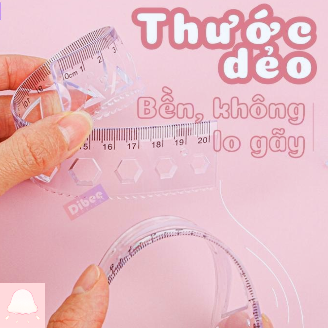  Bộ thước đo độ Eke  4 món nhiều mẫu đáng yêu 