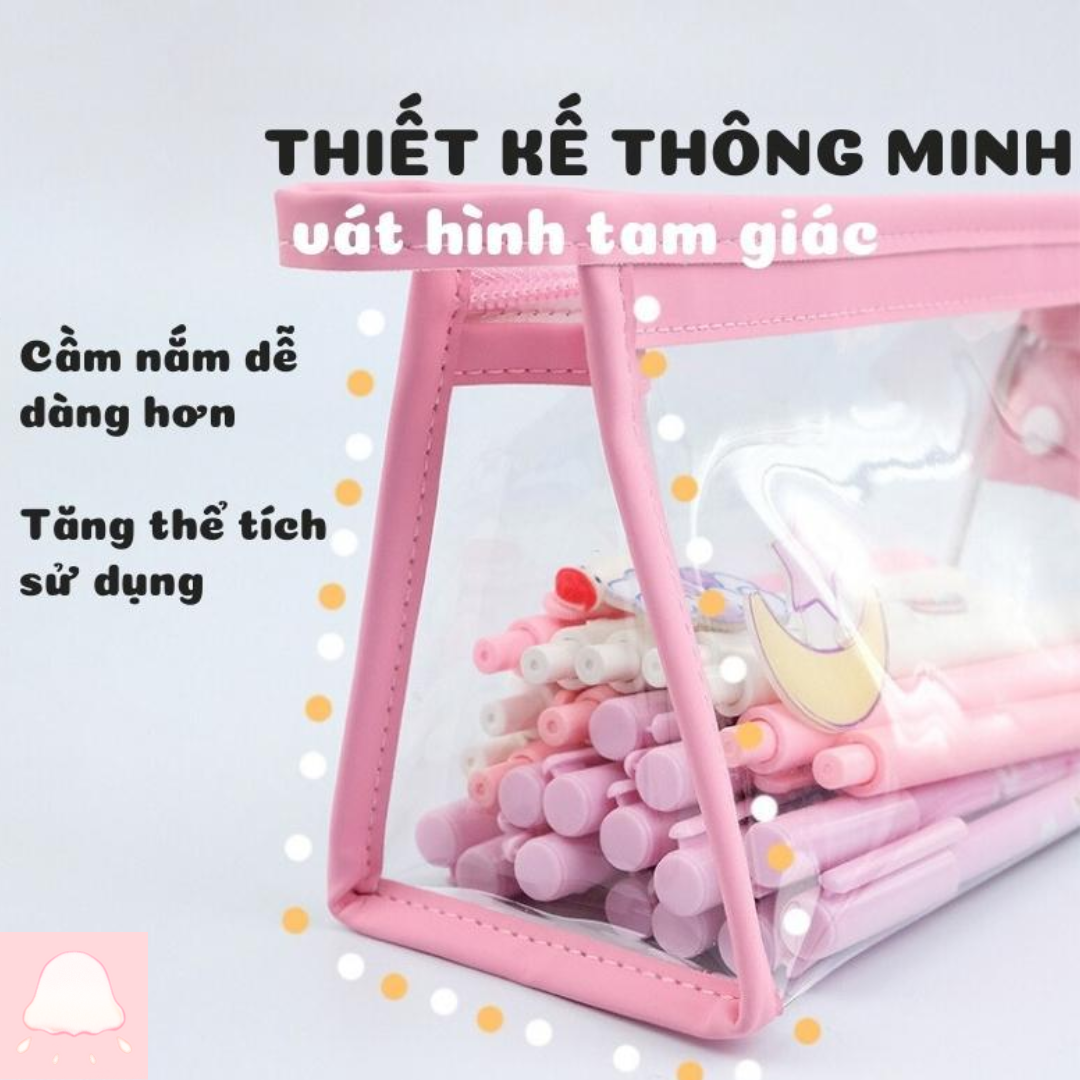  Túi đựng viết trong suốt chống thấm nước nhỏ gọn tiện lợi 