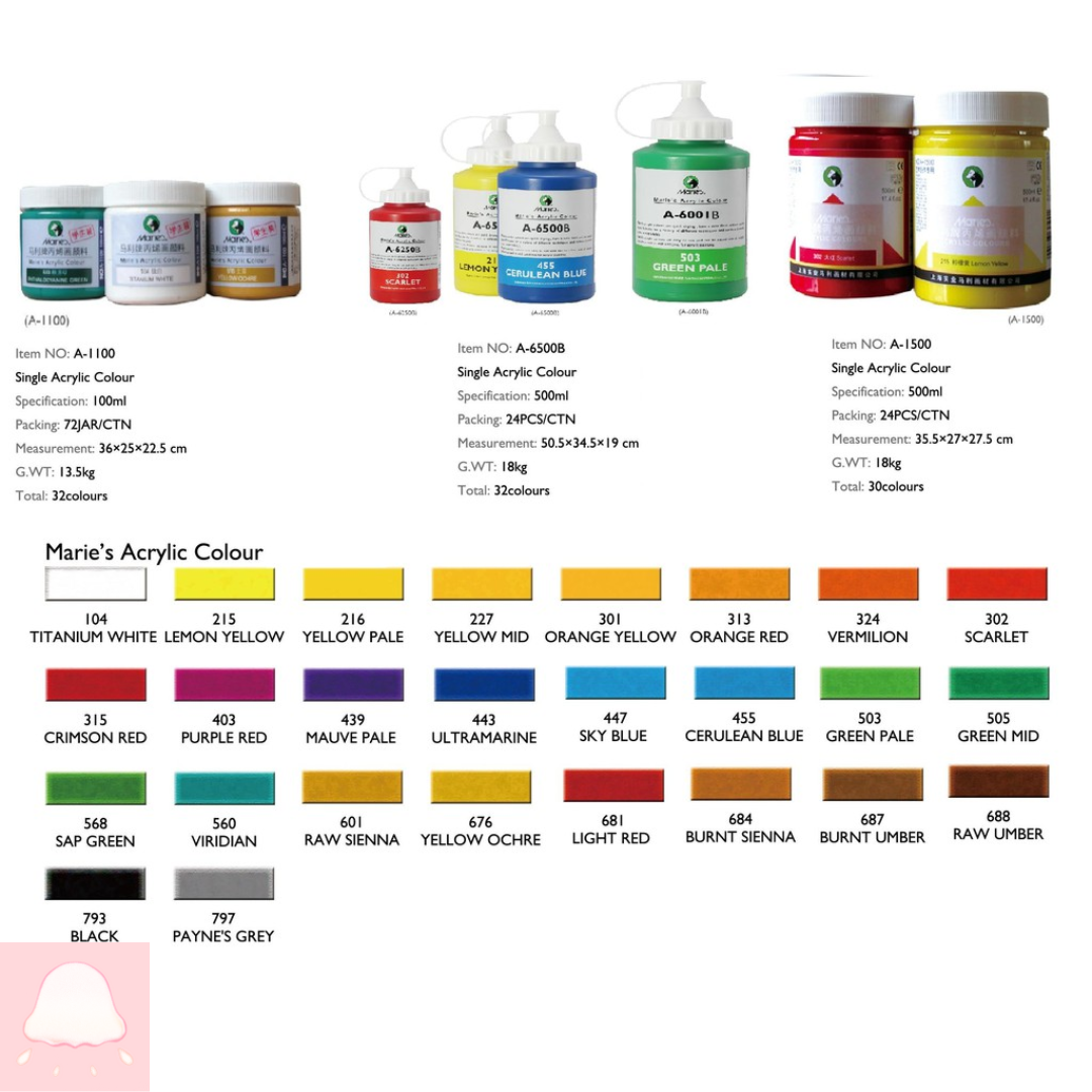  Màu Acrylic Marie's 300ml 