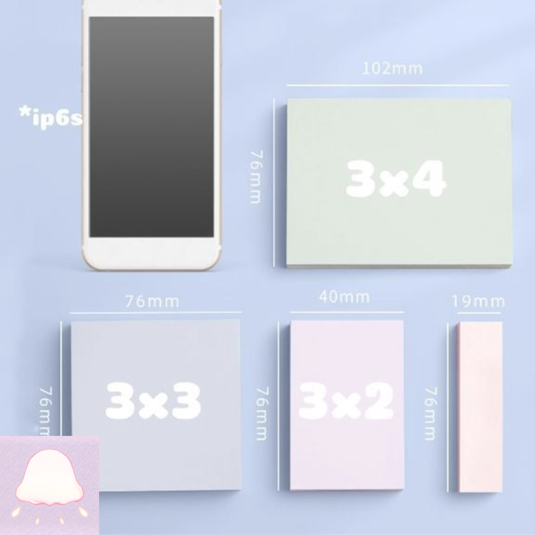  Giấy ghi chú (Hộp 100 tờ) nhiều màu và kích 