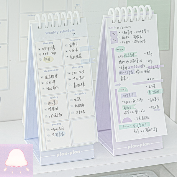  Planner Sổ lò xo nhỏ gọn để bàn 