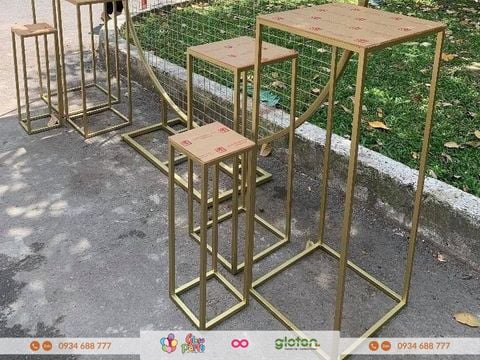 Thuê Bộ 3 bục chữ nhật Gold