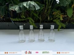 Bộ 4 bình cắm hoa - thủy tinh - tam giác cao