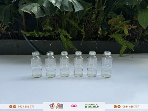 Bộ 6 bình cắm hoa - thủy tinh - hoa cúc baby