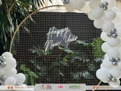 Chữ đèn LED neon - trắng - Happy New Year