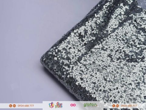 Khăn trải bàn - Kim Tuyến Trắng bạc