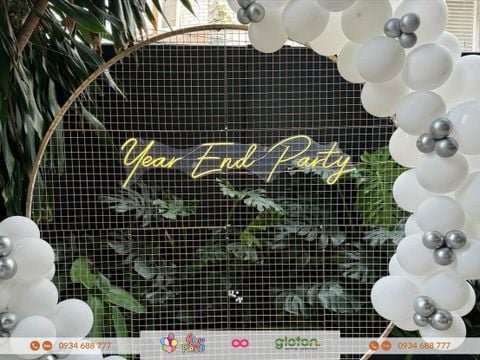 Chữ đèn LED neon - vàng - Year End Party