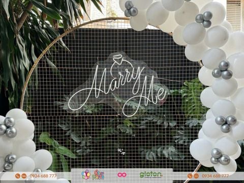 Chữ đèn LED neon - trắng - Marry Me