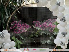 Chữ đèn LED neon - Hồng - Happy Birthday