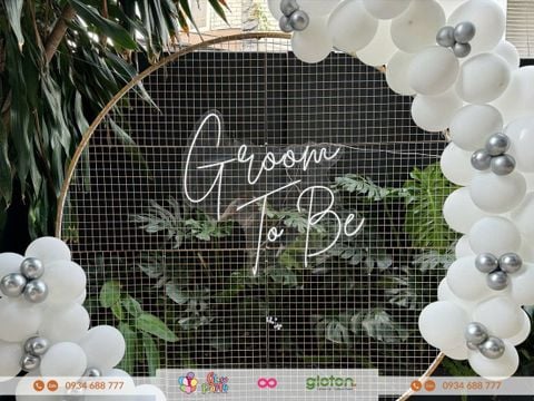 Chữ đèn LED neon - trắng - Groom To Be