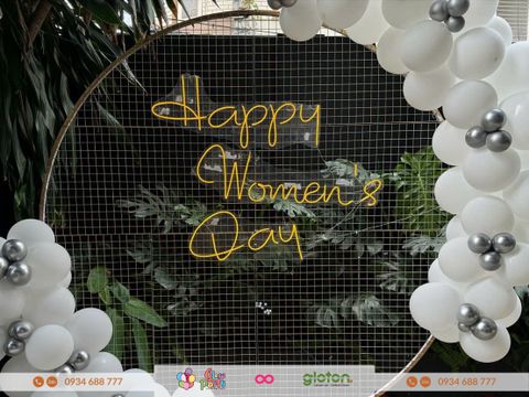 Chữ đèn LED neon - Vàng - Happy Women's Day