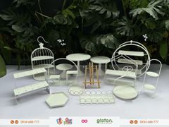 Bộ Kệ Trắng Cổ Điển - Full Set 16 món