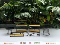 Bộ Kệ Gỗ Cung Đình - Set Nhỏ 2