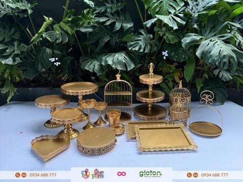 Bộ Kệ Gold Hoàng Gia - Full Set 16 món