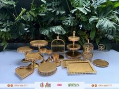 Bộ Kệ Gold Hoàng Gia - Full Set 16 món