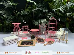 Bộ Kệ Pastel Pink - full set 16 món