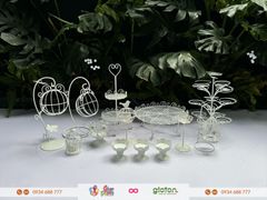 Bộ Kệ Sắt Trắng Vintage