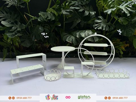 Bộ Kệ Trắng Cổ Điển - Set Nhỏ 2