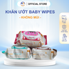  5 Bịch Khăn Ướt Baby Wipes (Gấu) 165gr - Không mùi (vải chấm bi) 