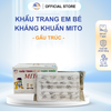 5 Hộp Khẩu trang Y tế Kháng Khuẩn MITO, (Em Bé), 4 lớp (hộp 50 cái) Hình gấu trúc, Minion
