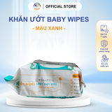  5 Bịch Khăn Ướt Baby Wipes (Gấu) 165gr - Không mùi (vải chấm bi) 