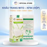  5 Hộp Khẩu Trang KF94 TÃ BỈM MITO 4 Lớp Chống Tia UV 4 Màu Xanh, Đen, Trắng, Xám 10 Hộp (Hộp/ 30 Cái) 