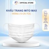  5 Hộp Khẩu Trang Max TÃ BỈM MITO 4 Lớp Kháng Khuẩn Cao Cấp 3 Màu Xanh, Trắng, Xám 10 Hộp (Hộp/ 30 Cái) 