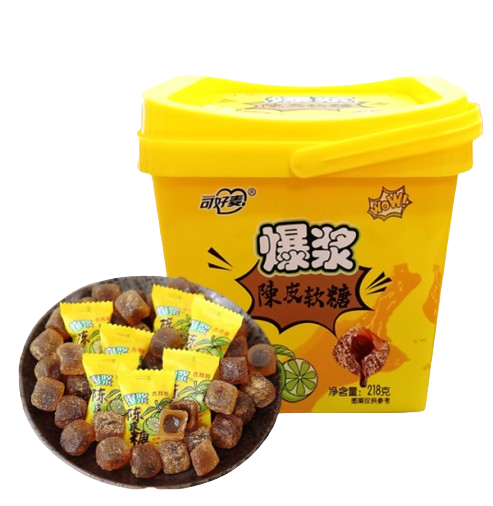 Kẹo Dẻo Omai Vị Chanh Muối Xô Vuông Trung Quốc 218gr/Xô (24 Xô/Thùng ...