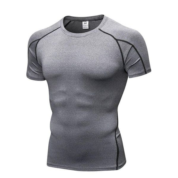 Áo Tập Gym Yoga Nam thun có tay basic viền vai Olona N1