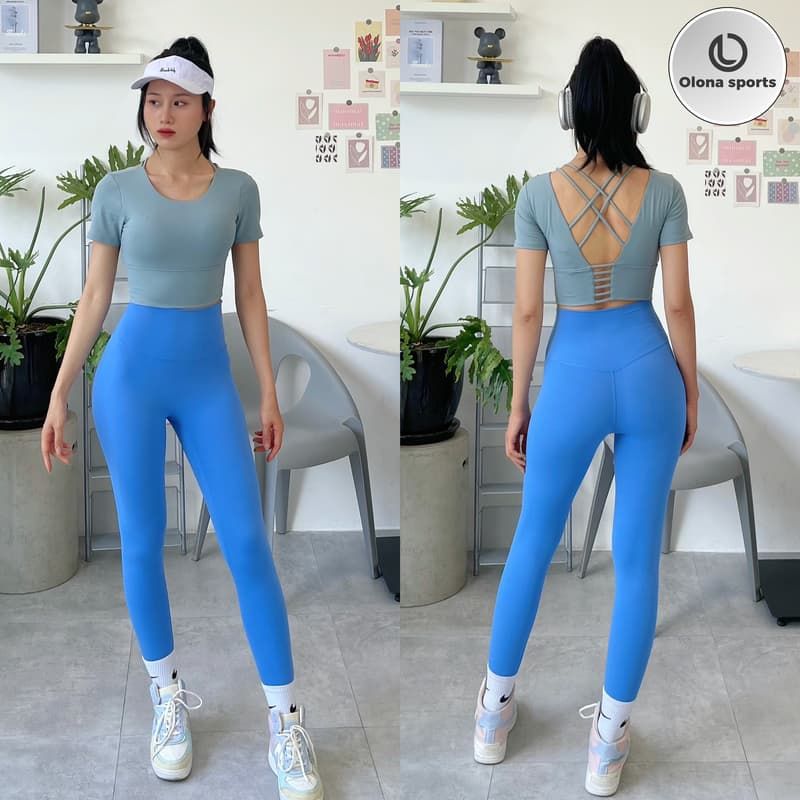 Áo croptop thể thao nữ tập Yoga, Gym có đệm mút nâng ngực chất vải cao cấp thoáng khí co giãn tốt Olona Sports AC04