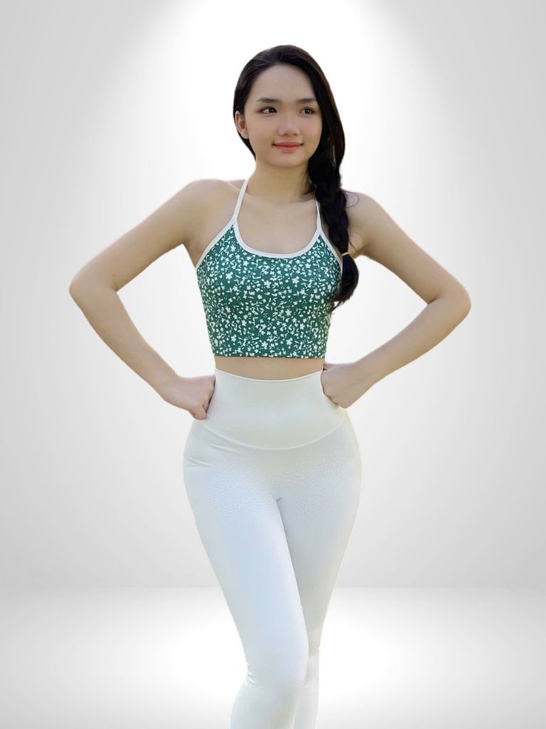 Áo bra họa tiết thể thao nữ tập gym, yoga C6 Olona Sports phối họa tiết chất lulu cao cấp co giãn 4 chiều